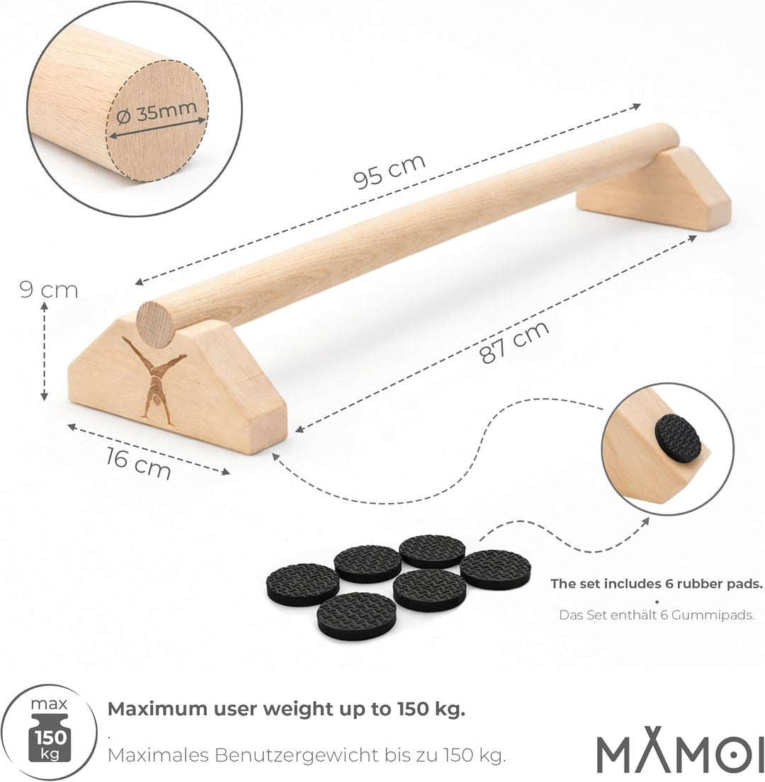MAMOI Parallettes zum Trainieren, Calisthenics, Liegestützgriffe, Fitness, Trainingsbarren, stabil r