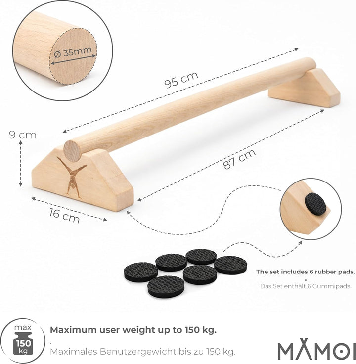 MAMOI Parallettes zum Trainieren, Calisthenics, Liegestützgriffe, Fitness, Trainingsbarren, stabil r