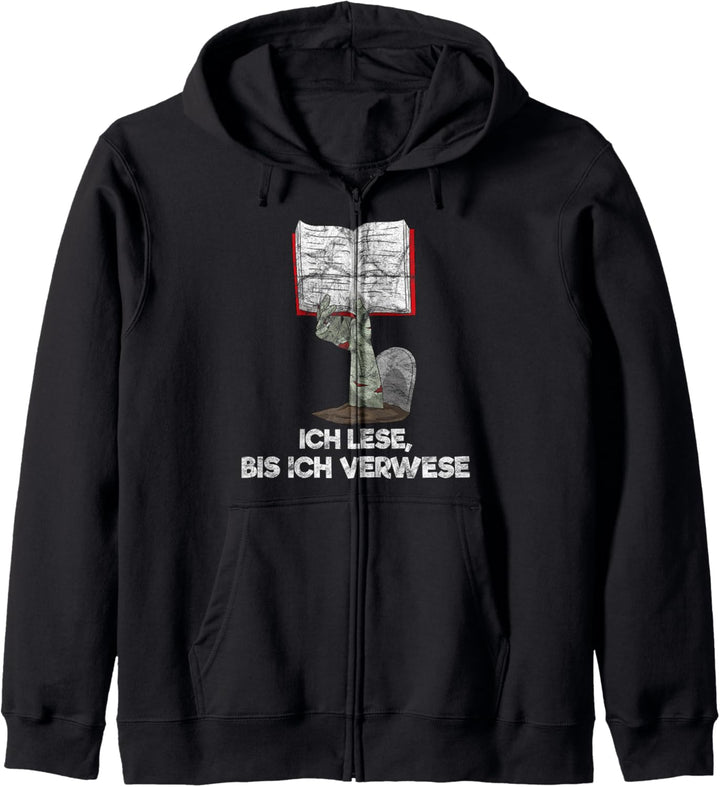 Ich Lese Bis Ich Verwese Bücher Leseratte Bücherwurm Kapuzenjacke