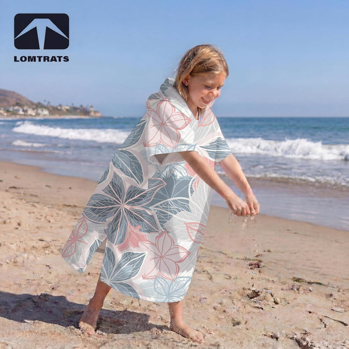 Schnelltrocknender Surfponcho, Wickeltuch, Bademantel, Sporthandtücher für Schwimmer, Hoodie für Kin