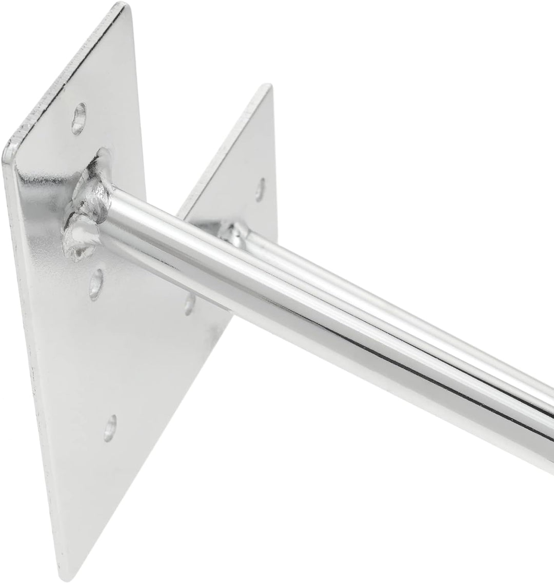 PrimeMatik - Tischbeine für Schreibtische Schränke Möbel aus verchromt 2 Stangen 41 cm 4-Pack