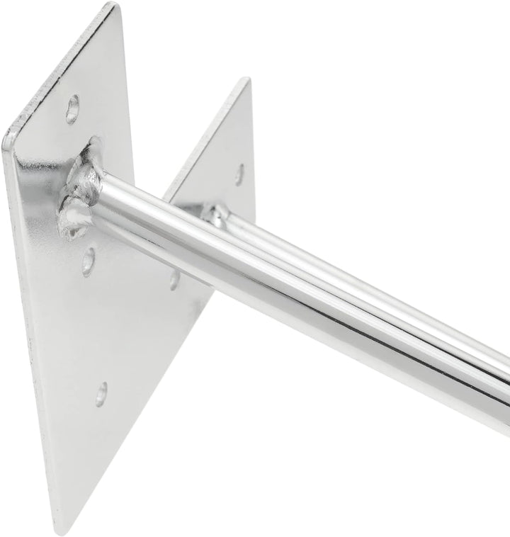 PrimeMatik - Tischbeine für Schreibtische Schränke Möbel aus verchromt 2 Stangen 41 cm 4-Pack