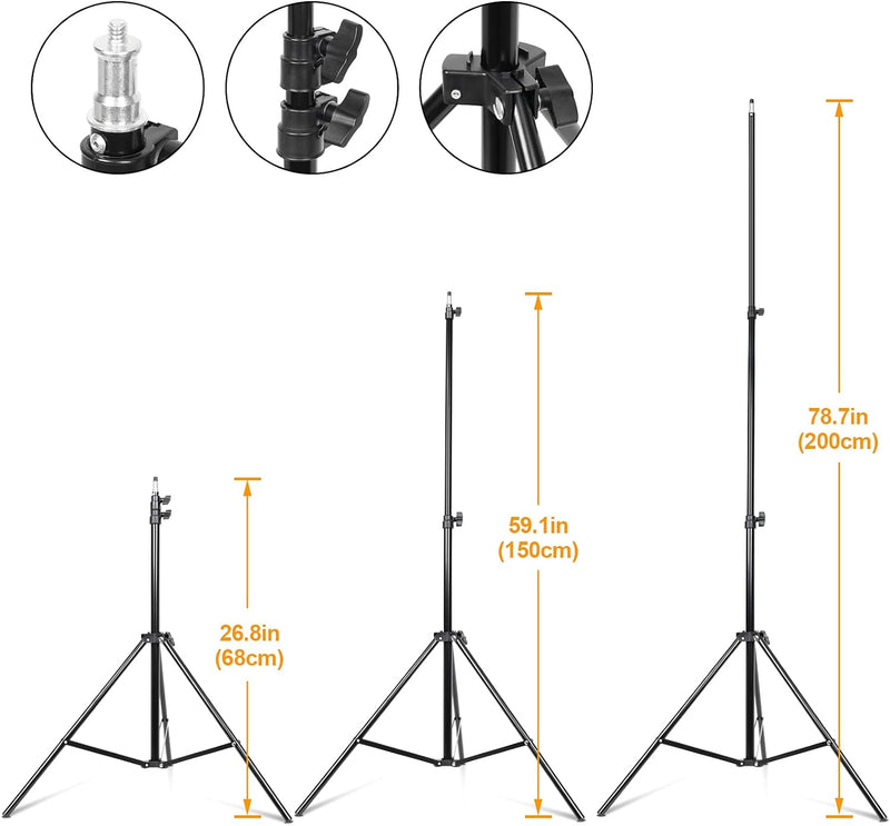 Wisamic Softbox Set Led Foto Fotostudio Stativ Licht Schirm Beleuchtung Kamera Fotografie dimmbar Li