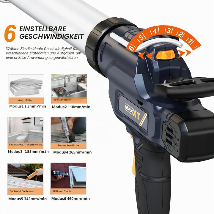 MAXXT Kabellose Wurstspritze - 2,0AH Akku inklusive, Anti-Tropf-Design, für 300-600ml Wurstpackungen