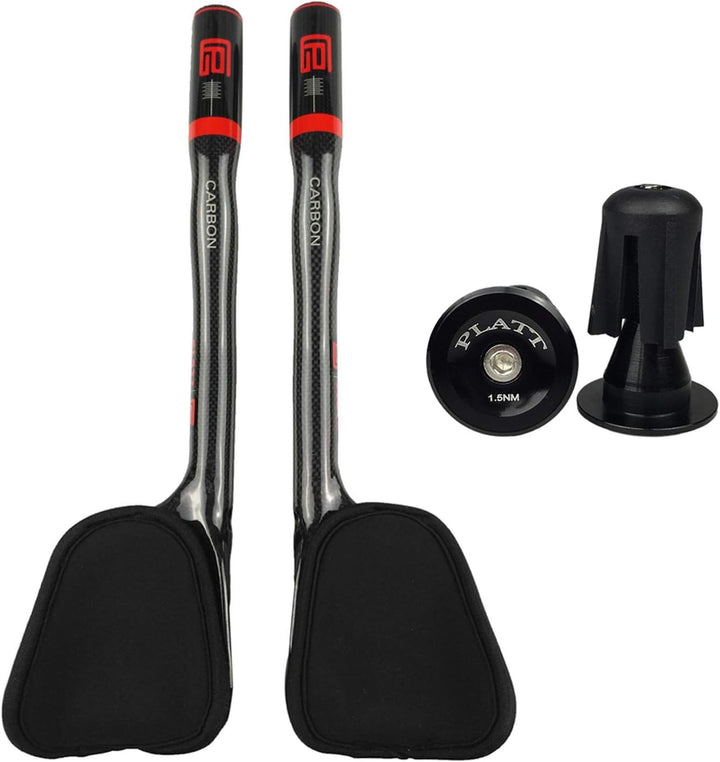 PLATT Fahrradlenker 31,8 Carbonlenker Renn/Triathlonlenker Aerobar Lenkeraufsatz Tri Bar, 3K Glossy