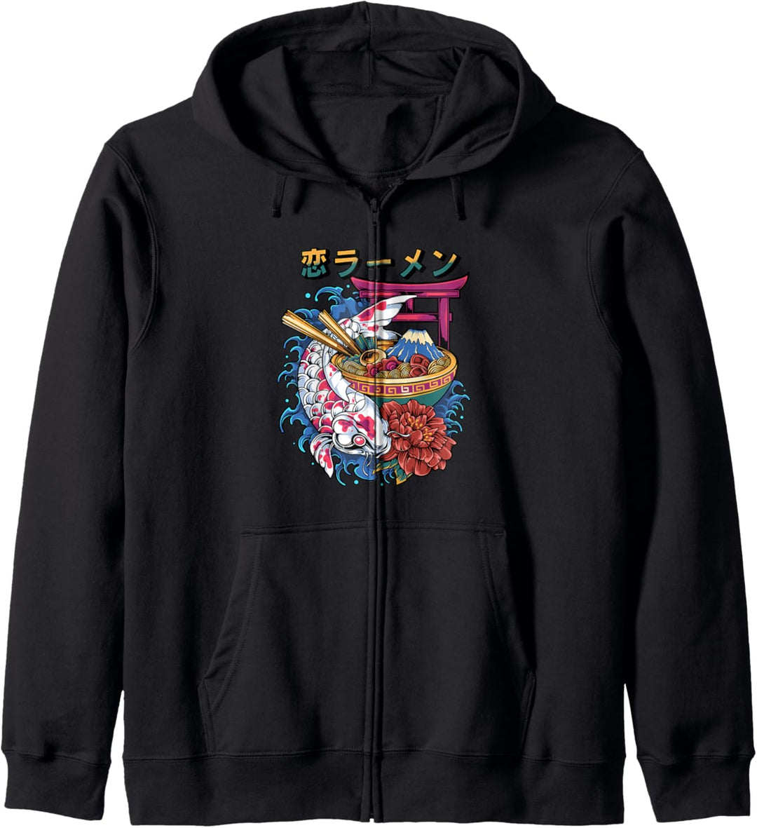 Koi Fisch Anime Kawaii Weeb Japanisches Essen Japan Ramen Kapuzenjacke