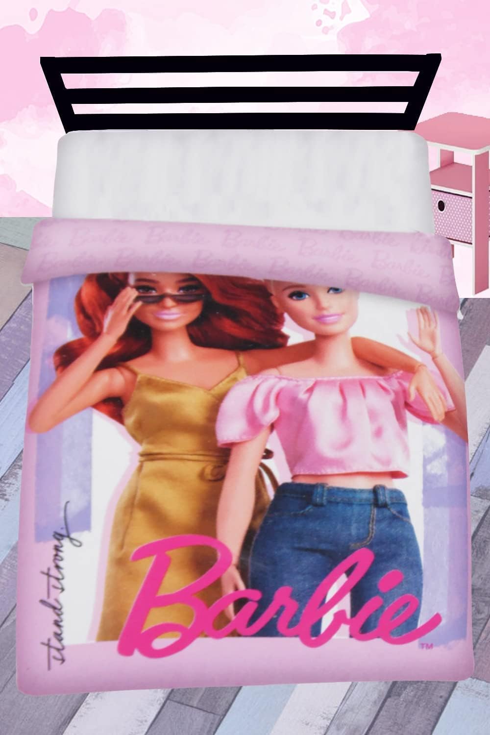 Barbie Baumwolle Bettbezug 135x200 Kissenbezug 80x80 cm