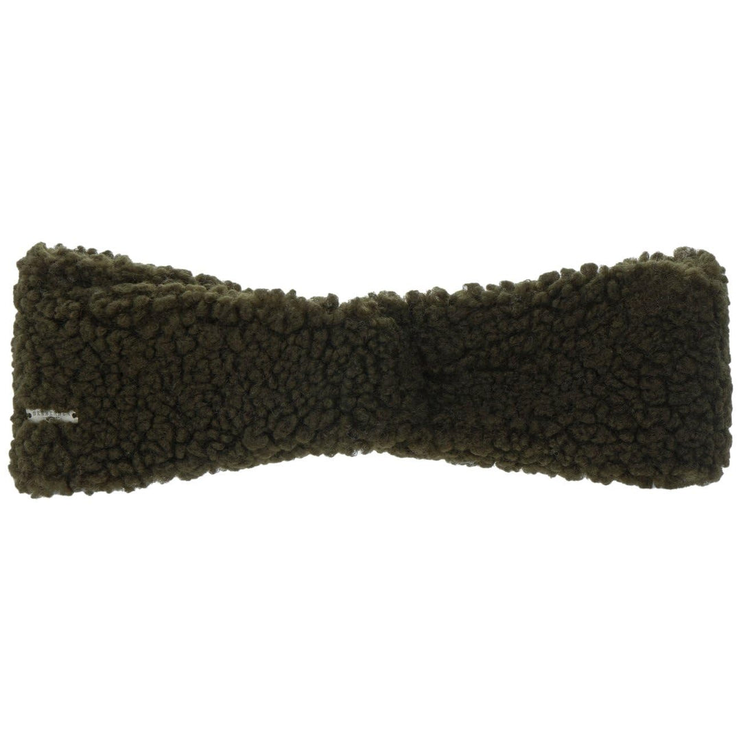 Seeberger Teddy Fur Stirnband Headband Ohrenschutz Ohrenwärmer 1 stück (1er Pack) Oliv/Blatt für mic
