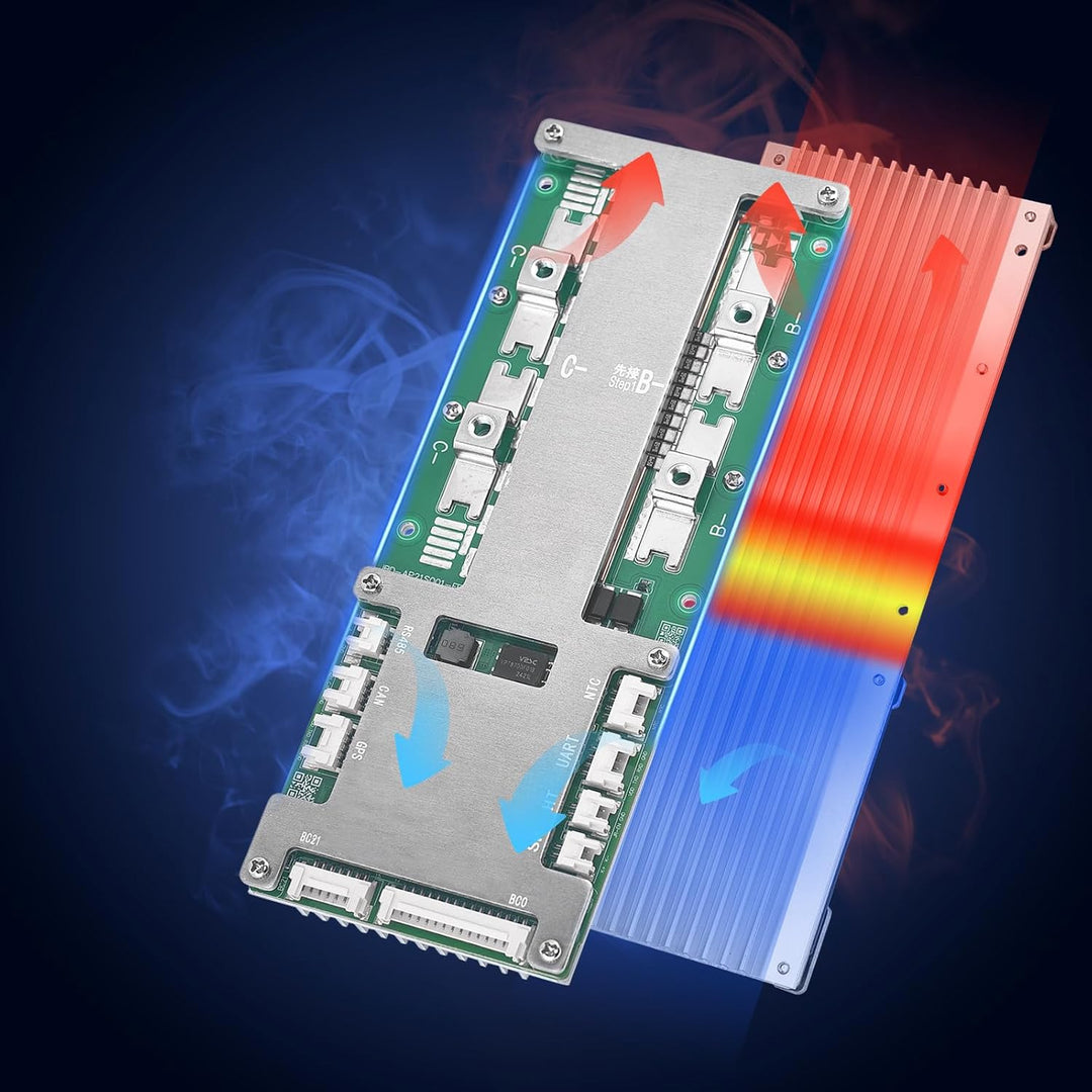 Smart BMS 8S-21S 100A mit Bluetooth, Ausgewogener Schutz und CAN 485 Kommunikationsschutzplatine, Ba