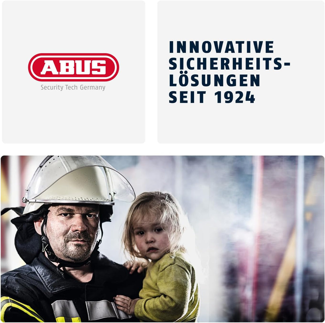 ABUS Gasmelder GWM100ME für Gasthermen - Erdgas (Methan) / Stadtgas - Alarmlautstärke 85 dB -  weiss