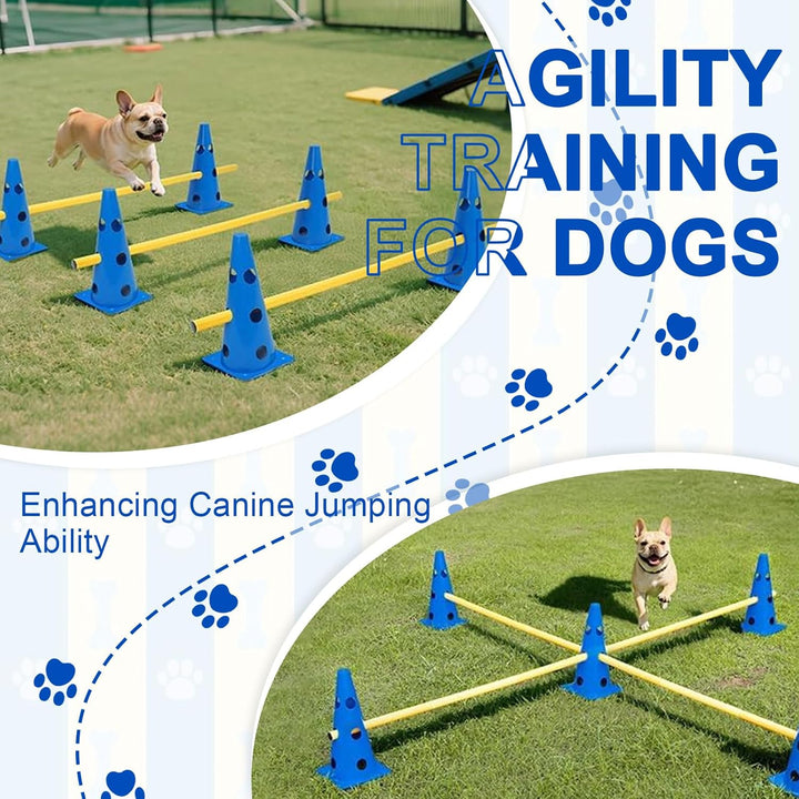 Agility Set Hunde Klein, Kinder Agility Trainingsgerät, Hindernisse für Pferde & Hundeparcours, Kege