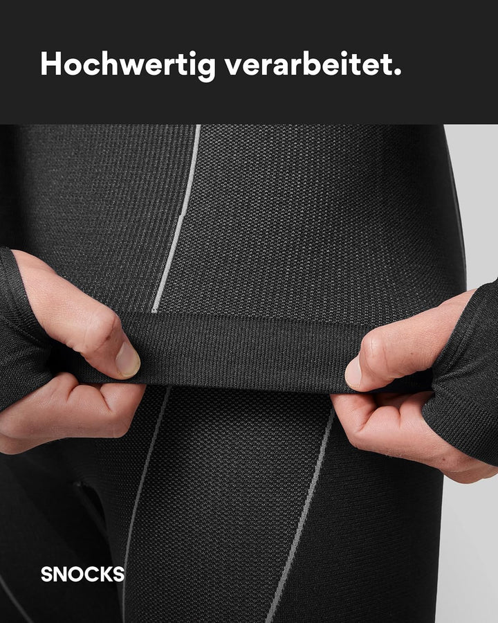 Snocks Thermounterwäsche Herren - Atmungsaktives und warmes Material, Perfekte Passform, Ideal für V