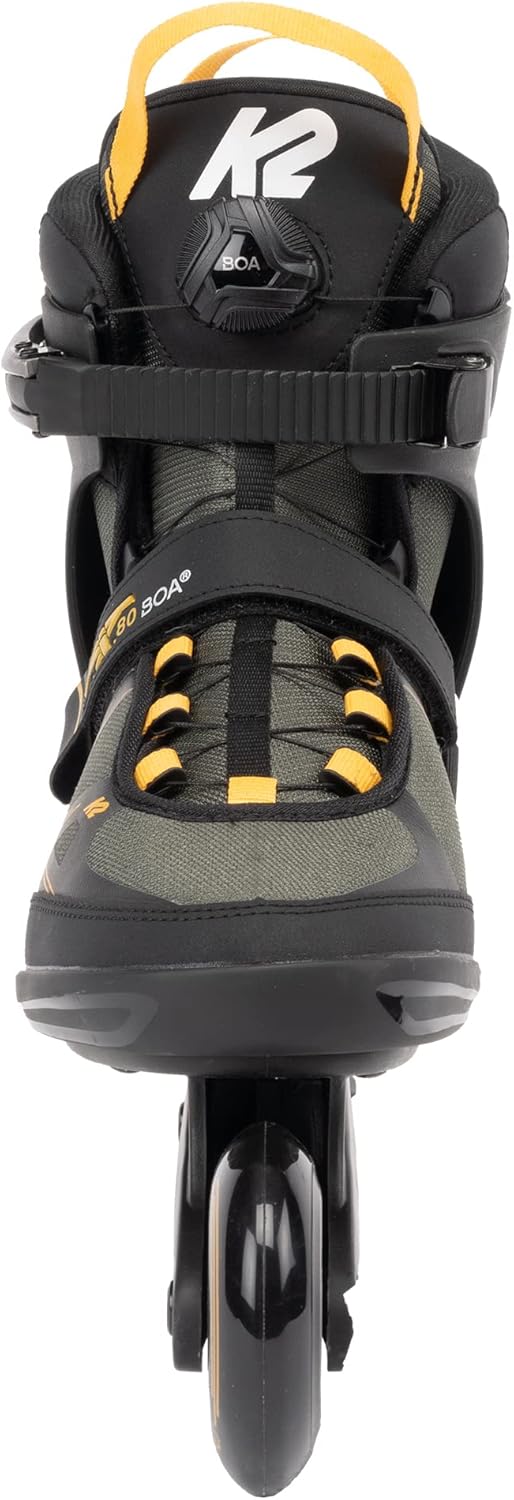K2 Skate Herren F.i.t. 80 Boa Inline Skates EU: 45 (UK: 10.5 / US: 11.5) grey - mustard, EU: 45 (UK: