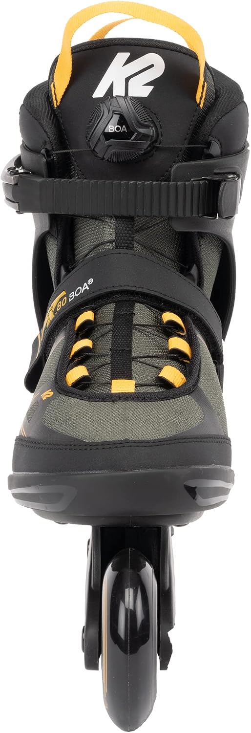 K2 Skate Herren F.i.t. 80 Boa Inline Skates EU: 48 (UK: 12 / US: 13) grey - mustard, EU: 48 (UK: 12