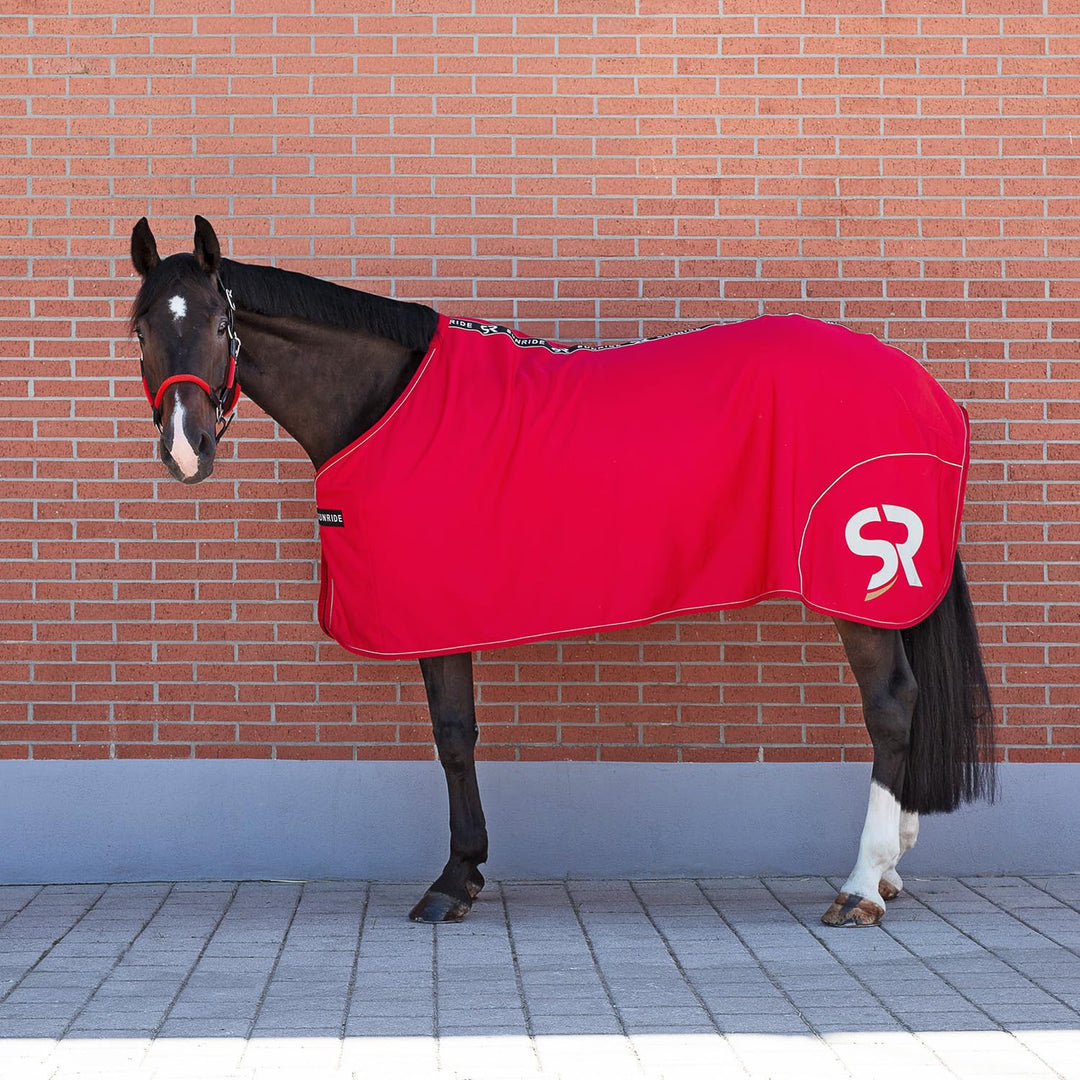 Sunride Abschwitzdecke für Pferde (Boston) aus Softshell mit Fleece - schnelltrocknend, reflektieren