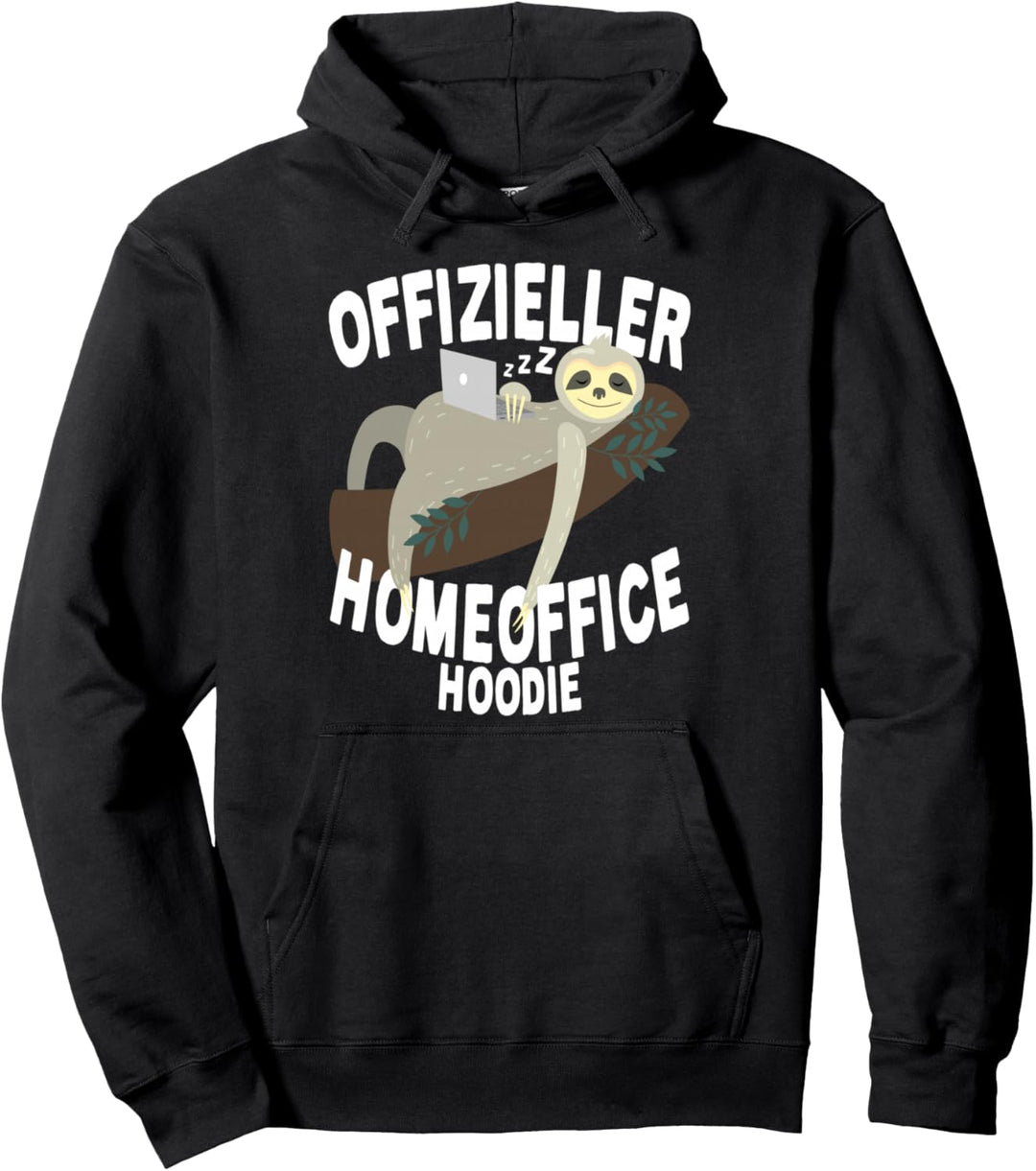 Offizieller Homeoffice Hoodie Faultier Zuhause Faul Arbeiten Pullover Hoodie