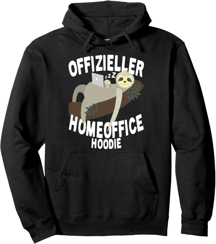 Offizieller Homeoffice Hoodie Faultier Zuhause Faul Arbeiten Pullover Hoodie