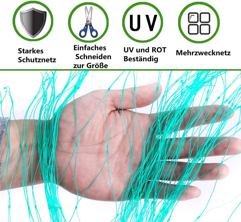 Vogelnetz Obstgarten Netz,Gartennetze,Hühnerkäfig Geflügel Zuchtnetz,Heavy Duty Nylon Anti Bird Net,