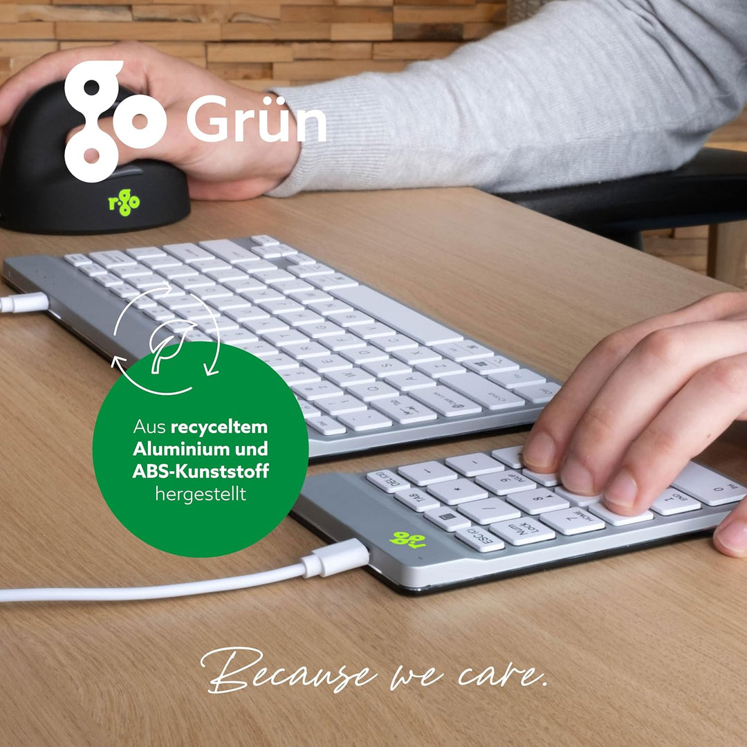 R-Go Numpad Break, Mit Anti-RSI-Software, Ziffernblock Verkabelt, Numerische Tastatur für Computer L