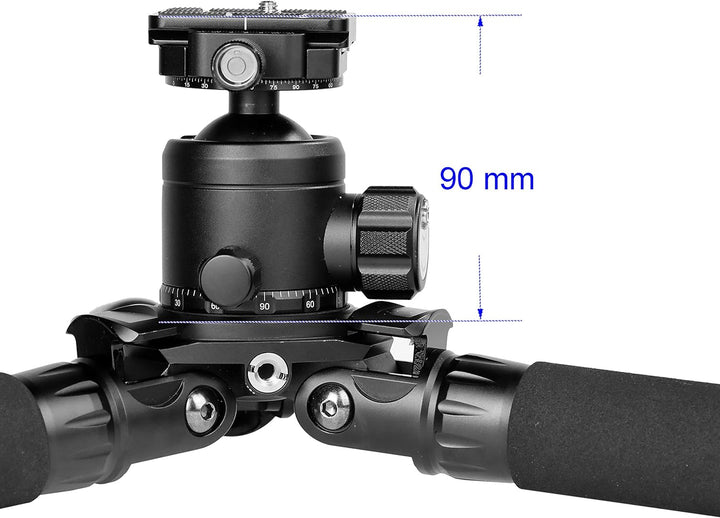 TINKTEEK Pyramid Panorama Kugelkopf Stativkopf Doppelte Panoramaplatte 460g Höhe 9cm Tragkraft 20kg