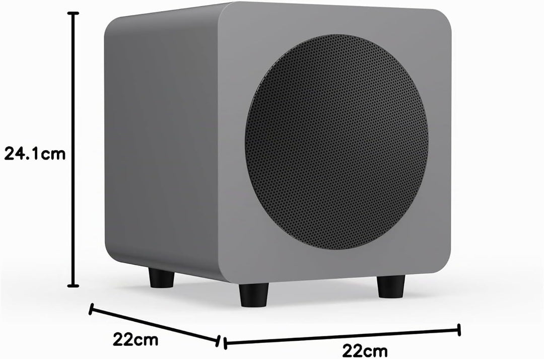 Kanto SUB6 Sealed Powered Subwoofer | 200W Peak Power | 6” Woofer | Quick &amp; Accurate Bass | Ultra-co