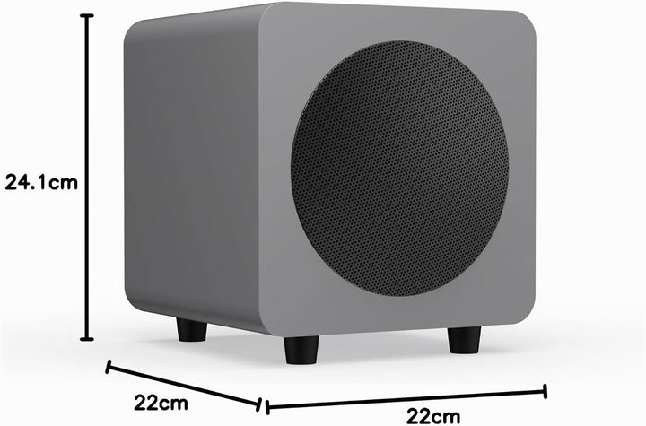 Kanto SUB6 Sealed Powered Subwoofer | 200W Peak Power | 6” Woofer | Quick &amp; Accurate Bass | Ultra-co
