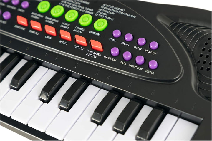 McGrey KK-3808 32 Tasten Spielzeug Keyboard - Kinder Keyboard mit Mikrofon zum Mitsingen und 8 Begle