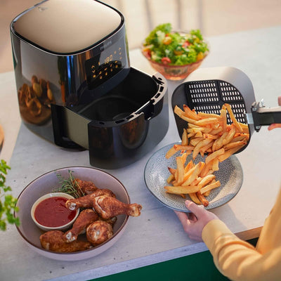 Philips Essential Airfryer – 4.1L, Fritteuse ohne Öl, Rapid Air Heisslufttechnologie, NutriU App mit