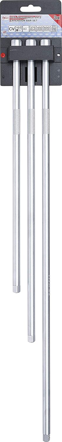 BGS 6855 | Verlängerungs-Satz | 3-tlg. | 10 mm (3/8") | 375 / 450 / 600 mm | Verchromt, matt, 10 mm
