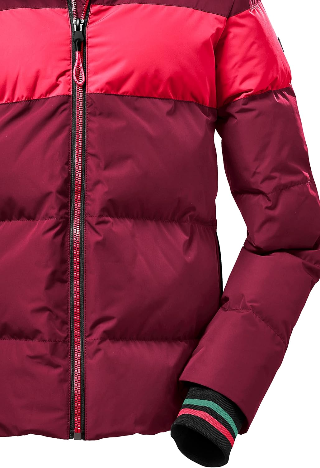 Killtec Mädchen Kow 192 Grls Qltd Jckt Winterjacke/Jacke in Daunenoptik mit Kapuze 176 brombeere, 17