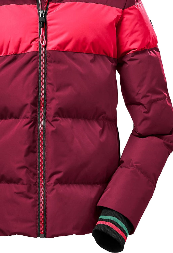 Killtec Mädchen Kow 192 Grls Qltd Jckt Winterjacke/Jacke in Daunenoptik mit Kapuze 176 brombeere, 17