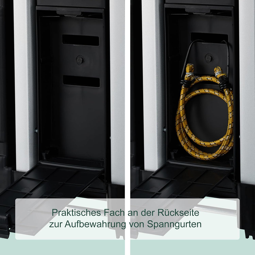 Relaxdays Einkaufstrolley, klappbar, Einkaufskorb mit Rollen, Deckel & neigbarem Teleskopgriff, bis