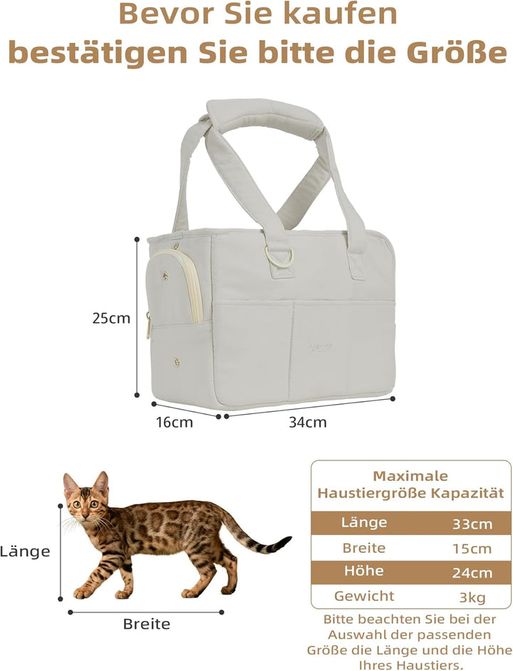 ONECUTE Hundetrage für kleine Hunde Kaninchen Katze mit grossen Taschen, Baumwolltasche, Hundetrage
