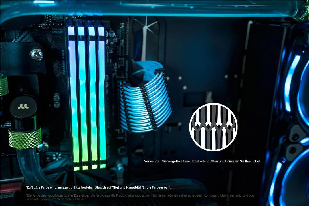 LINKUP - 30cm Netzteilkabelverlängerung 18AWG Sauerstofffreies Kupfer Teflonmantel Custom Mod GPU PC