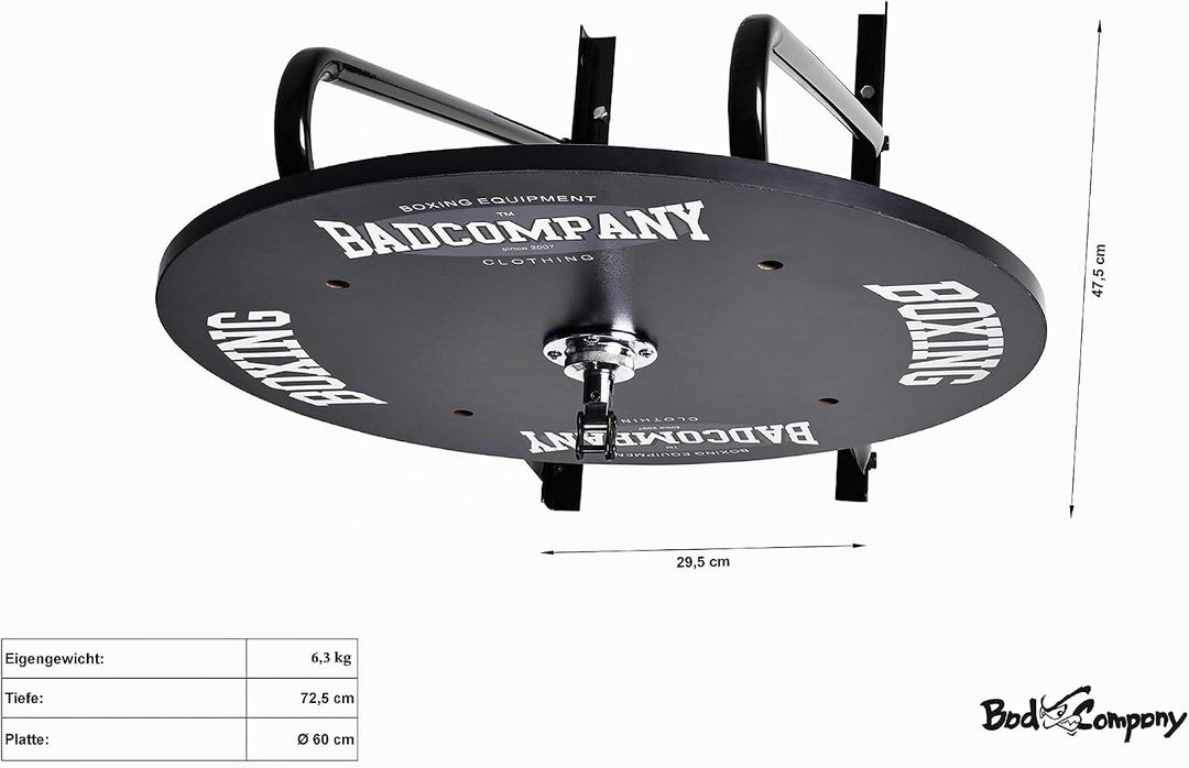 Profi Speedball Plattform Set inkl. Drehkugellagerung schwarz und Leder Boxbirne medium schwarz/Boxa