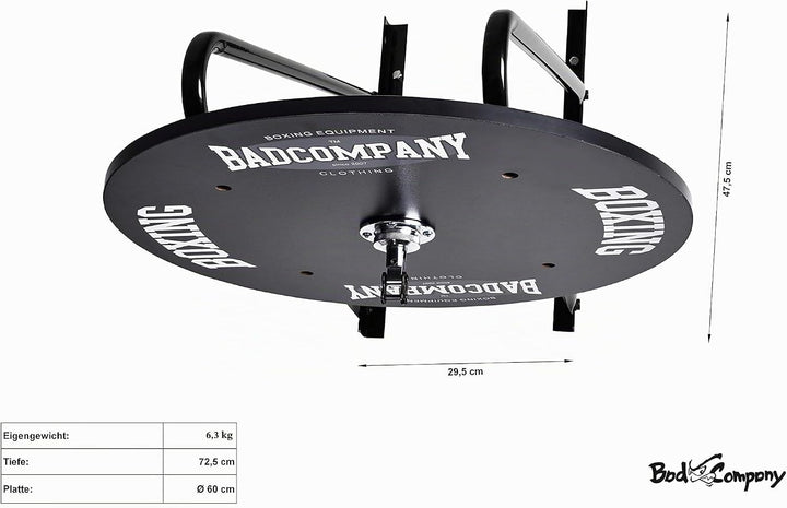Profi Speedball Plattform Set inkl. Drehkugellagerung schwarz und Leder Boxbirne medium schwarz/Boxa