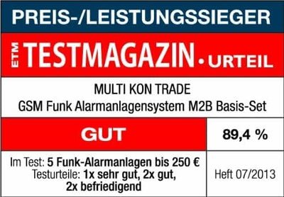 Multi Kon Trade M2B GSM Funk Alarmanlage mit LCD Display – umfangreiches Alarmanlagen Komplett-Set m