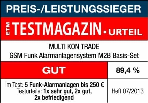Multi Kon Trade M2B GSM Funk Alarmanlage mit LCD Display – umfangreiches Alarmanlagen Komplett-Set m