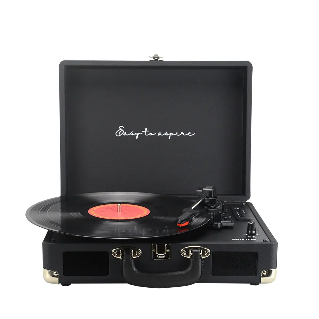 PRIXTON - VC400 Vintage-Vinyl-Plattenspieler | Vinyl-Player & Konverter über Bluetooth & USB | 2 ein