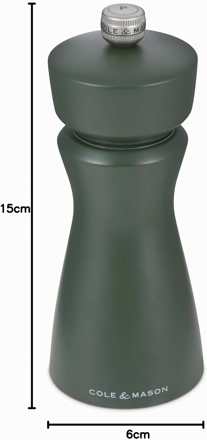 Cole & Mason Kenton Salz- und Pfeffermühle, Rosmarin, Verstellbarer Mahlgrad, Langlebiges Keramikmah