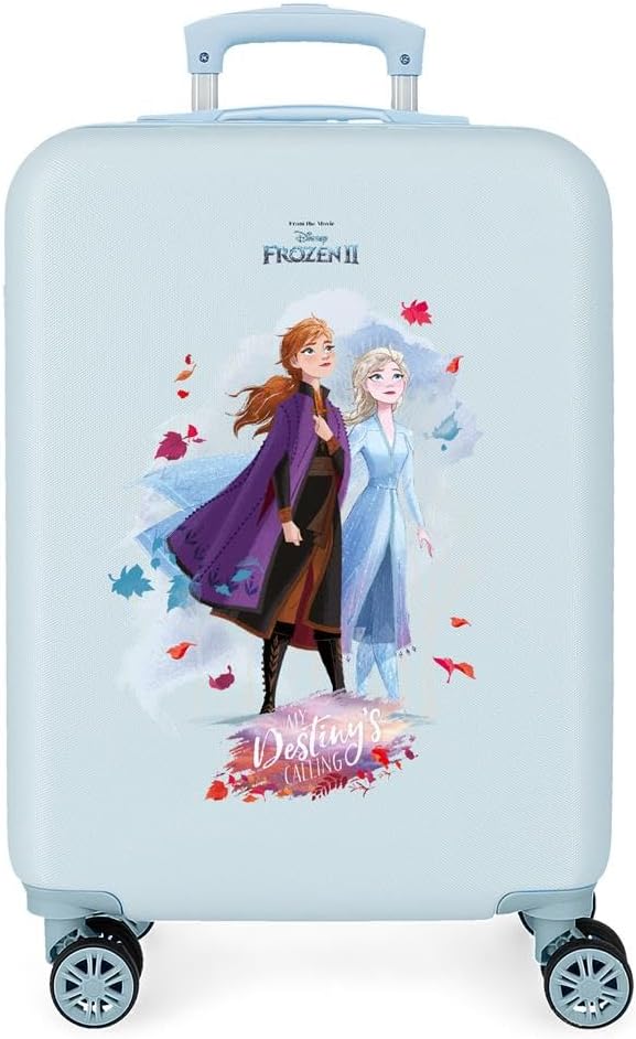 Disney Frozen Die Eiskönigin Nature is magical Kabinenkoffer Blau 37x55x20 cms Hartschalen ABS Kombi