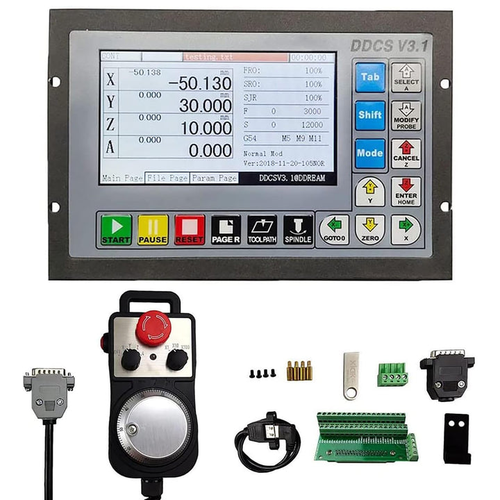 RATTMMOTOR DDCS V3.1 CNC controller,cnc offline controller 4 Achsen 500kHz CNC-Steuerung + 100PPR MP