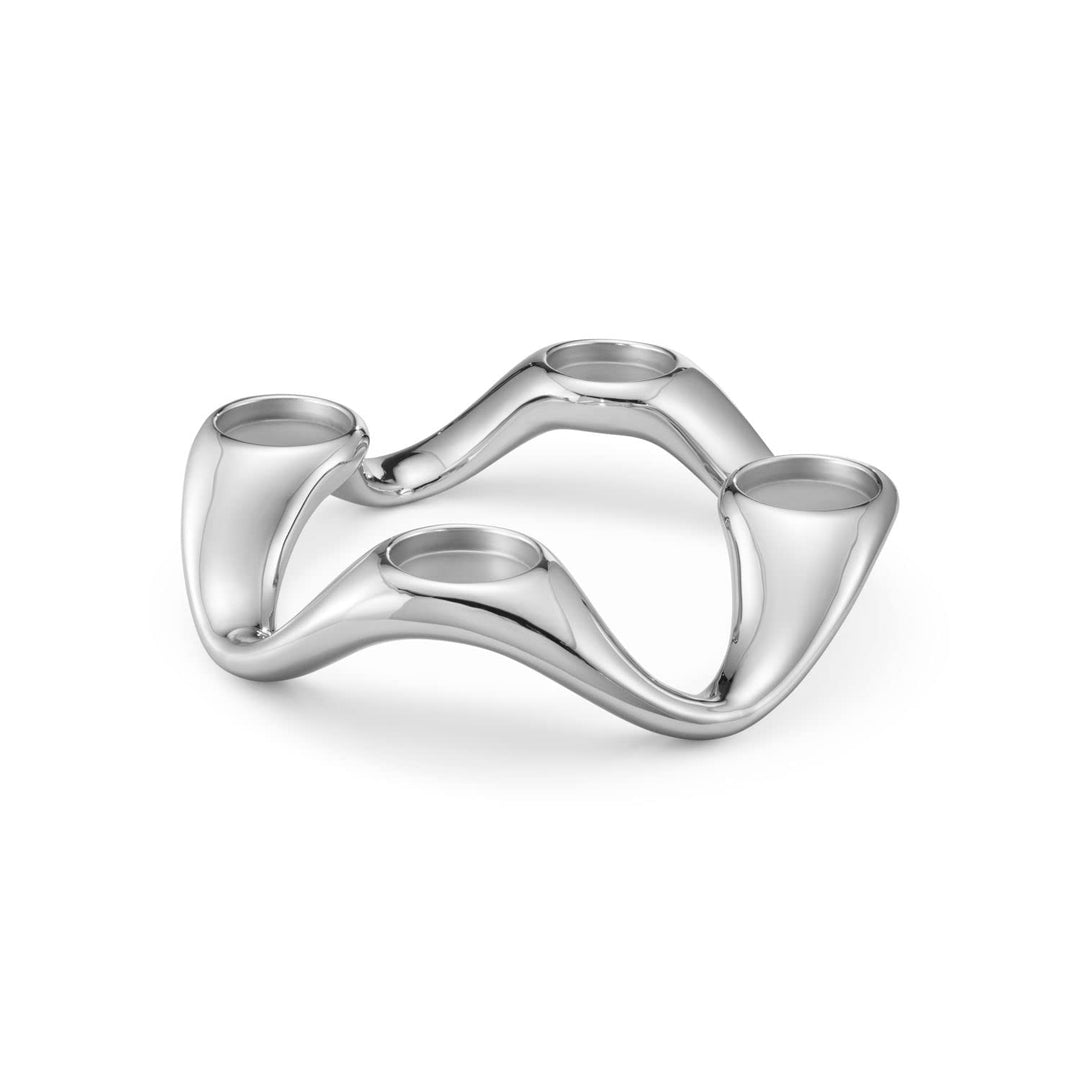 Georg Jensen Cobra 4 Pillar Candleholder Stainless Steel
