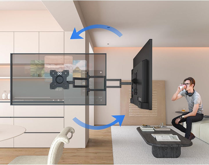 DQ Rotate XL 70 cm, Wandhalterung TV, bis 25 kg, VESA max.200x200mm Schwarz 70 cm / 25 kg Schwarz, 7