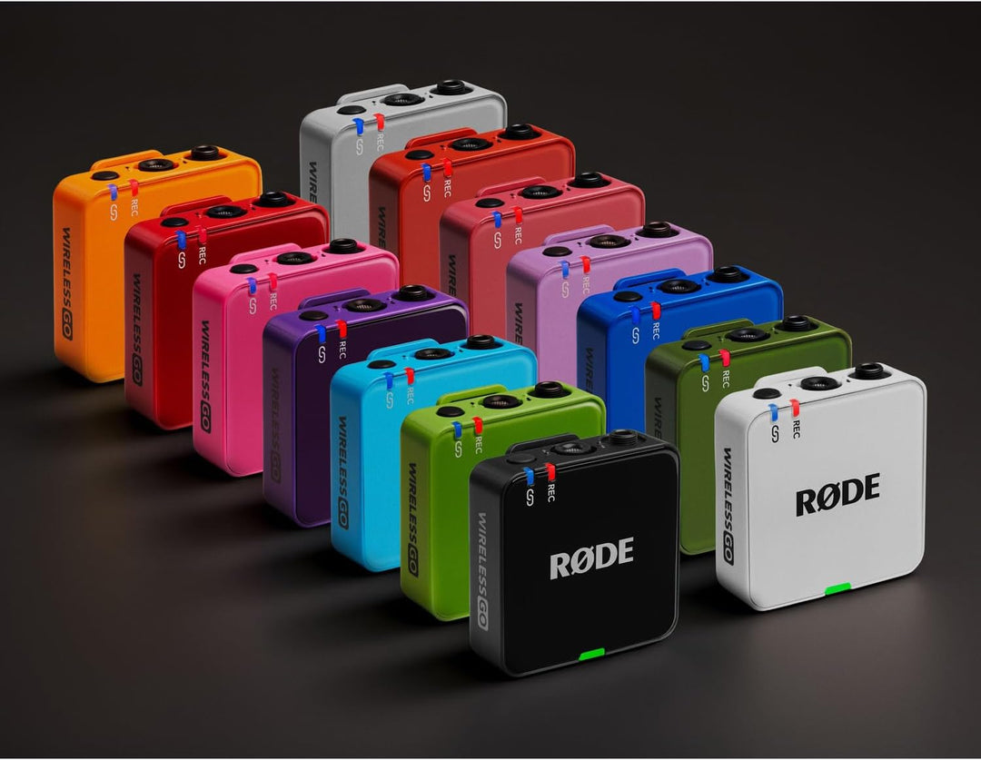 Rode Wireless GO Gen 3 Drahtloses 2-Kanal Mikrofon-Funksystem Orange mit 2X Lavalier GO Mikrofon und
