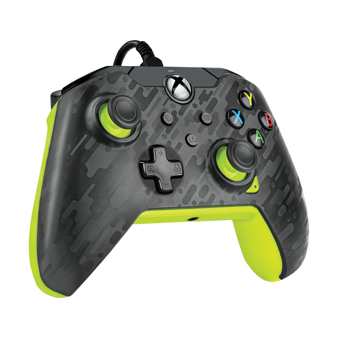 PDP Kabelgebundener Videospielcontroller Electric Carbon für Xbox Series X|S, Gamepad, Xbox One, off