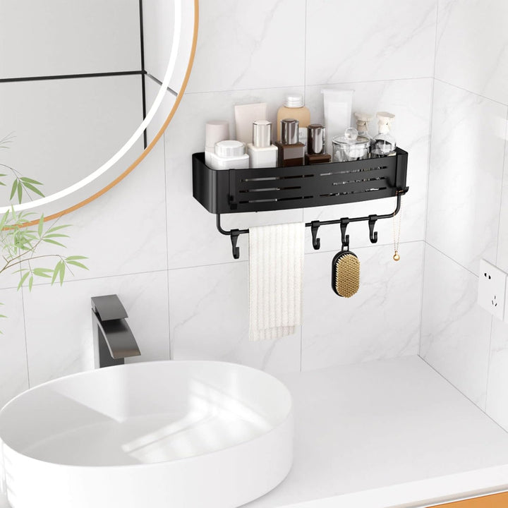2 Stück Duschregal Ohne Bohren mit Saugnapf, Wasserdicht Badregal Abnehmbarer Bad-Organizer mit Hand