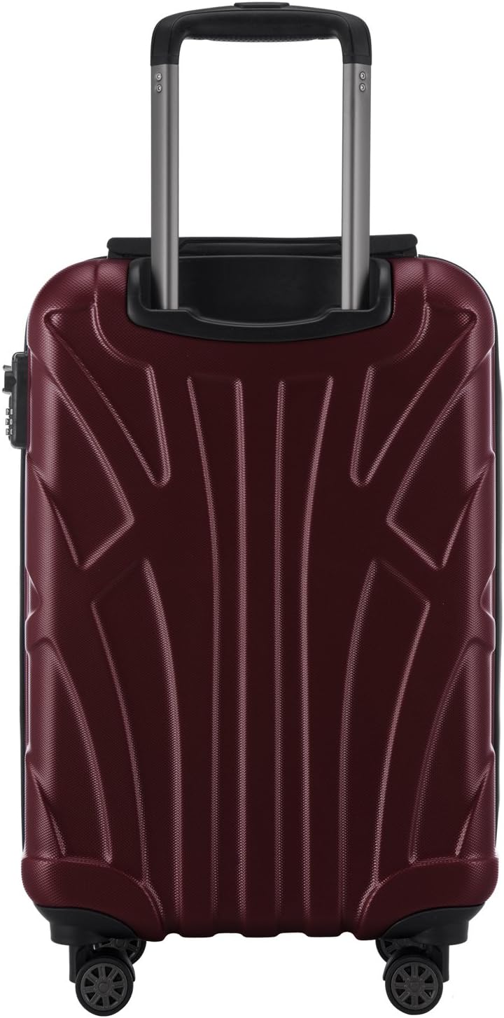 suitline Handgepäck Hartschalen-Koffer Koffer Trolley Rollkoffer Reisekoffer, TSA, 55 cm, ca. 34 Lit