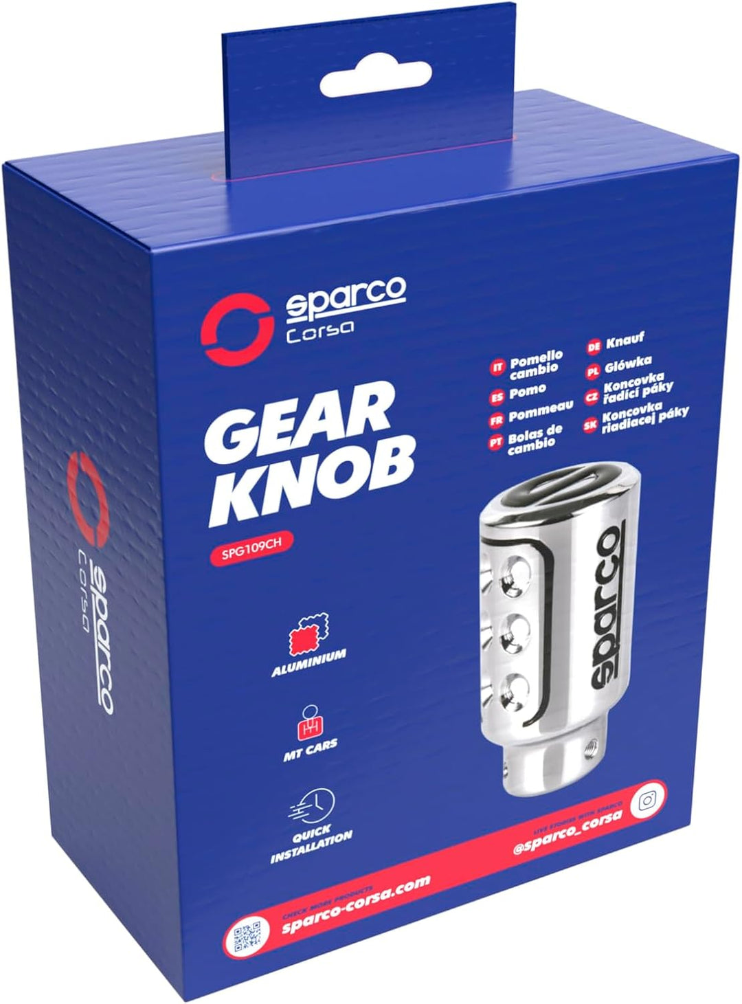 Sparco Manueller Schaltknauf Racing Chrom Universal RACING Chrome, RACING Chrome
