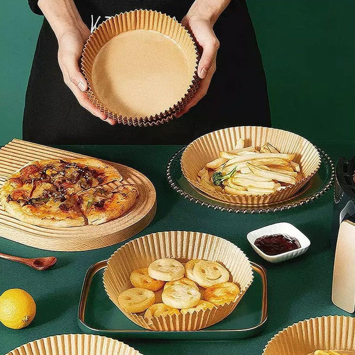 Satz mit 100 Friteuseneinsätzen aus Papier Ø20 cm KLAUSBERG KB-7605